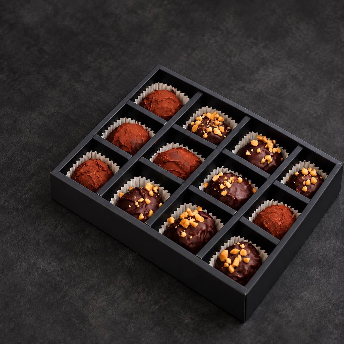 Prohibited Joy Collection truffles, 12-piece box